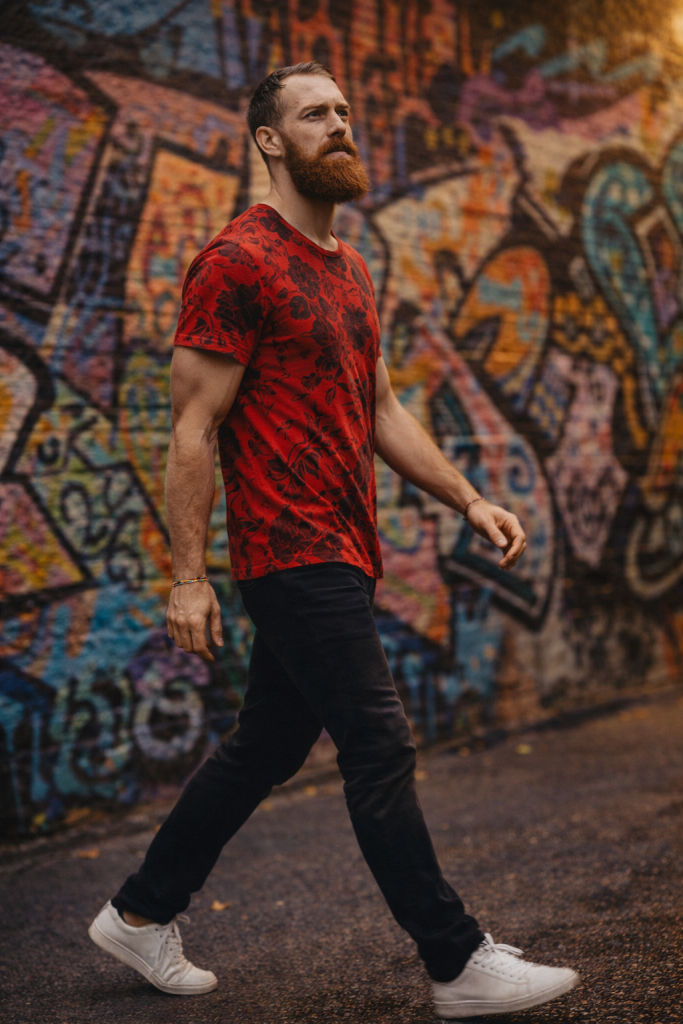 Walking Through Graffiti Artwork Street