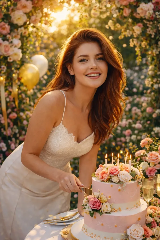 Birthday Celebration in a Floral Garden