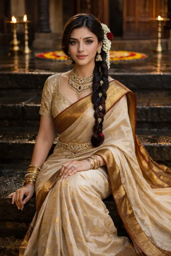 Bride in Traditional Saree