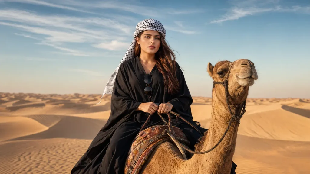 Camel Ride Through Golden Dunes