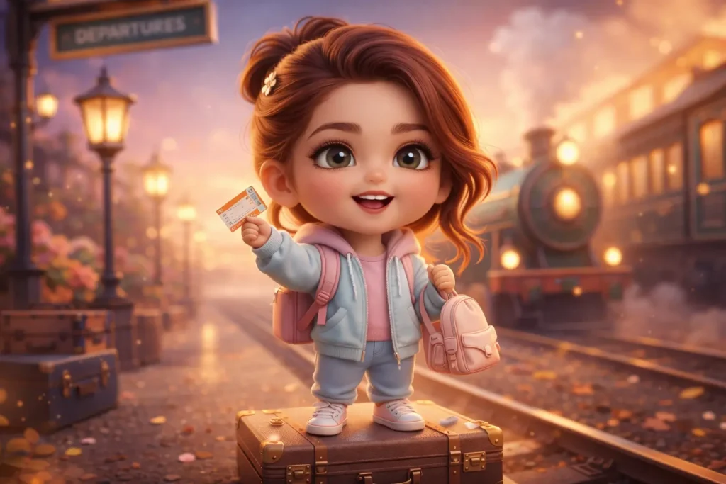 Chibi Traveler at Magical Station