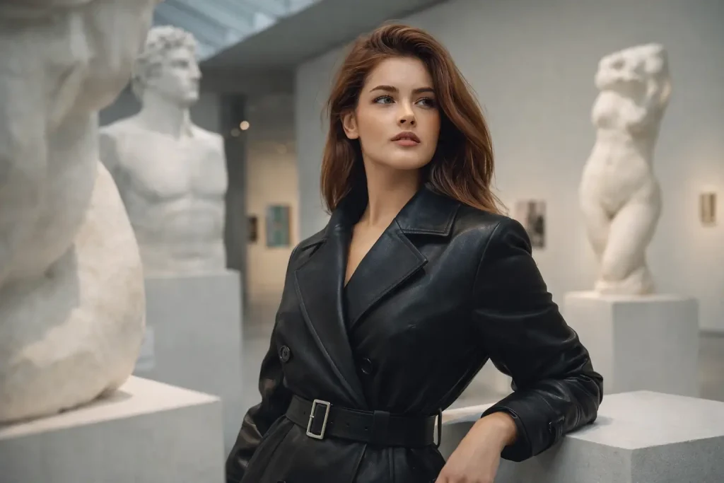 Confident Elegance in a Modern Gallery