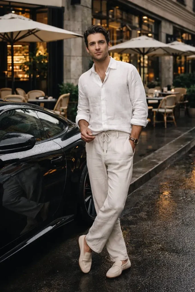 Confident Man at Cafe