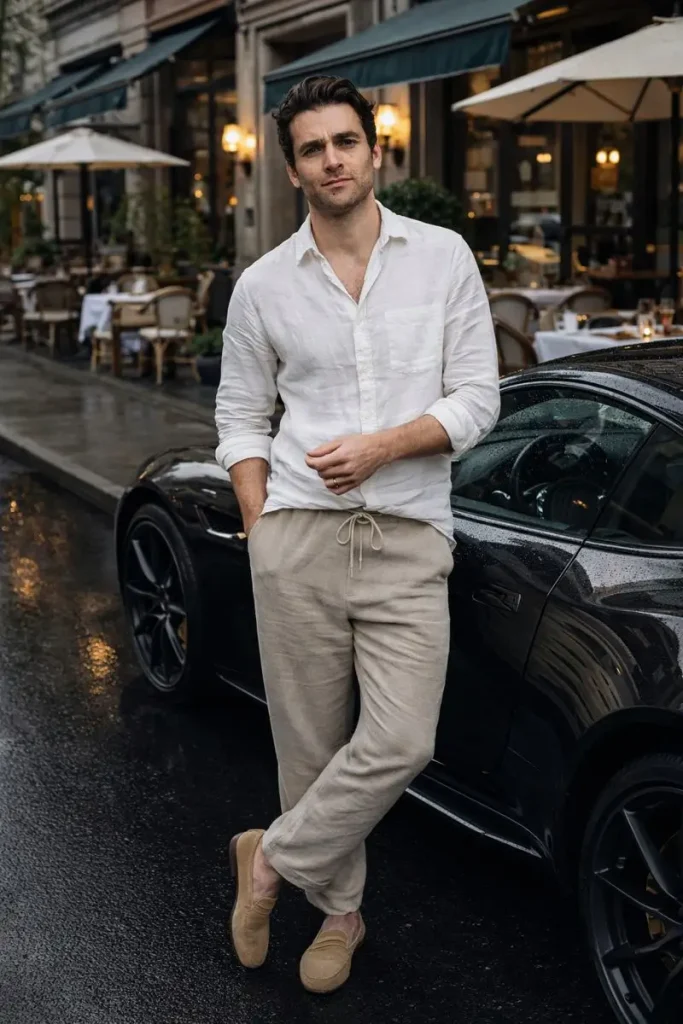 Confident Man by Luxury Sports Car
