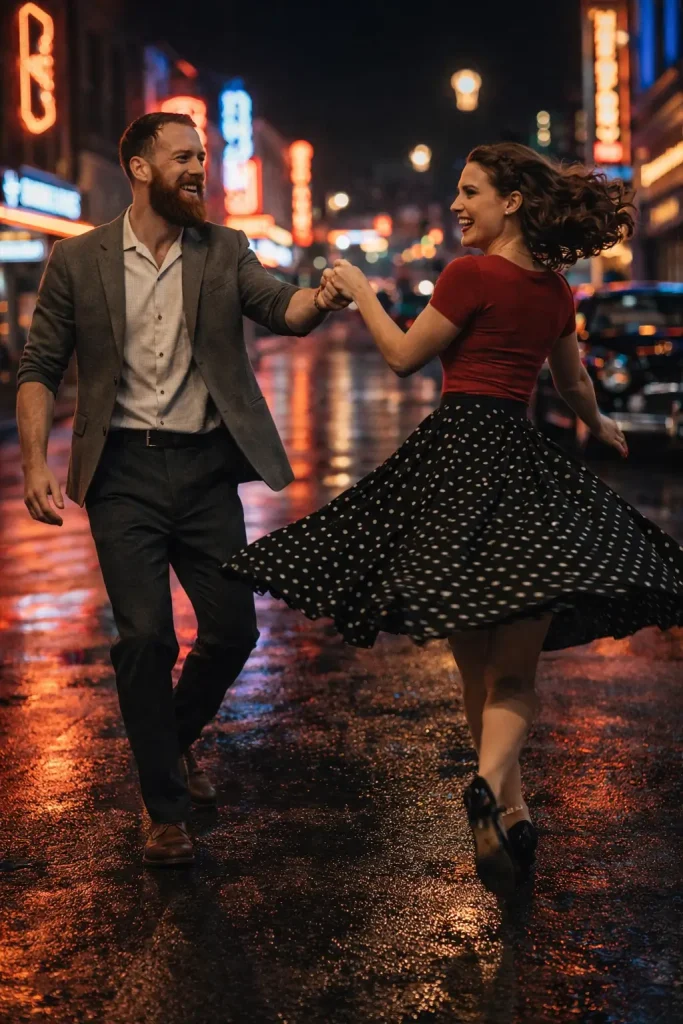 Couple in Street Rain
