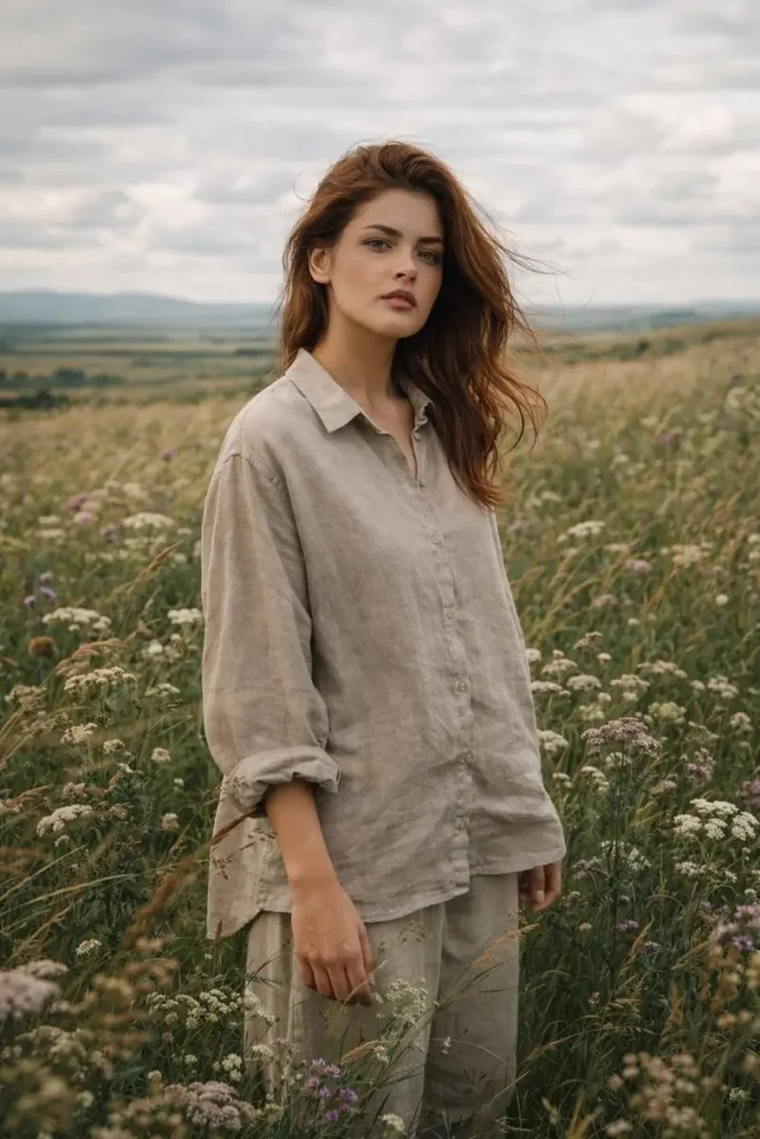 Dreamy Meadow Portrait Image