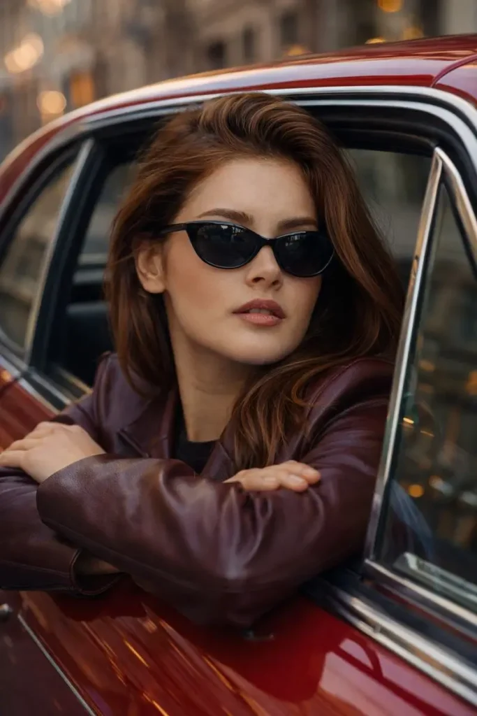 Elegant Woman by Luxury Car