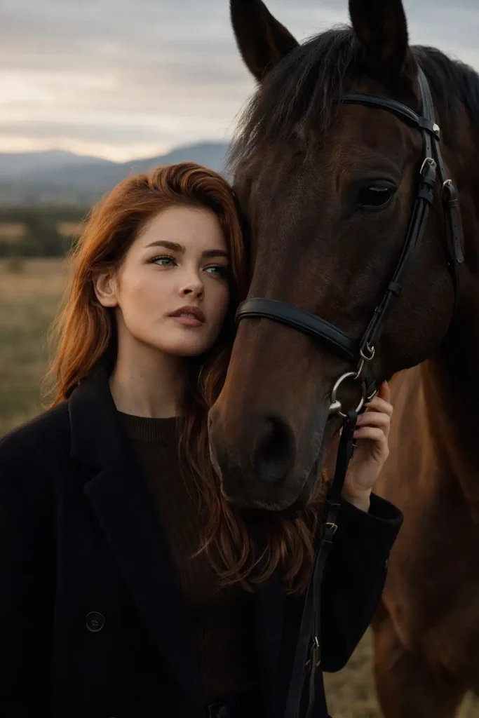 Girl with Horse Portrait
