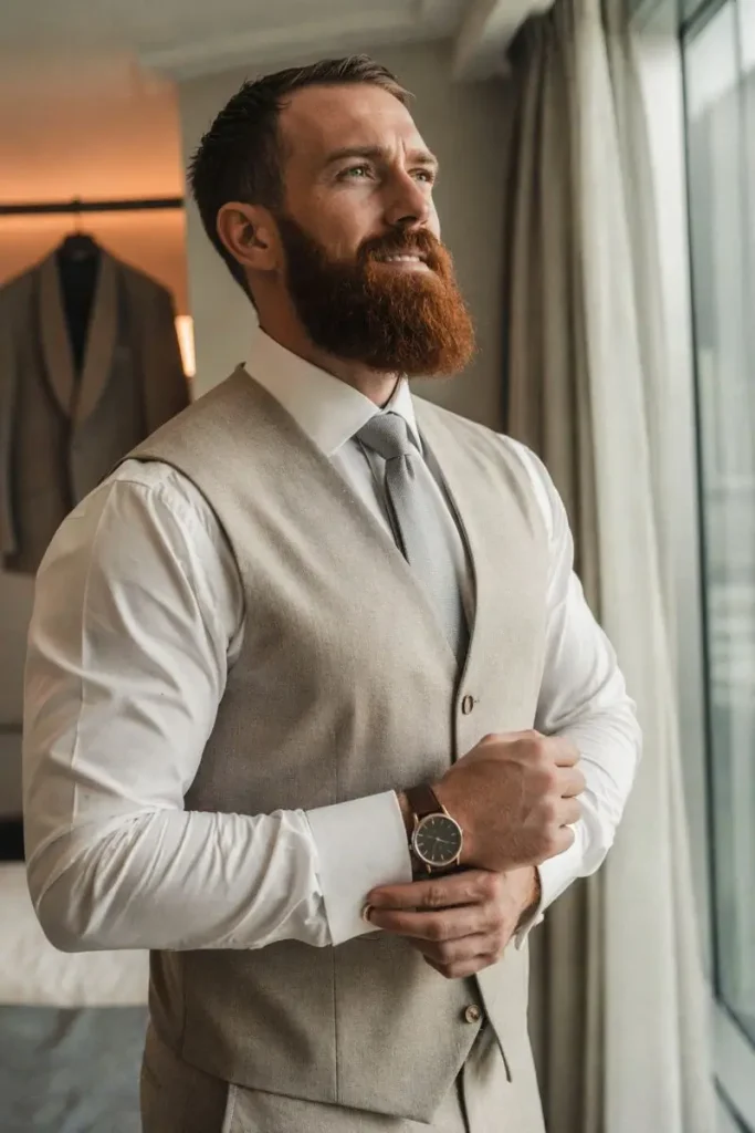 Man in suit with beard