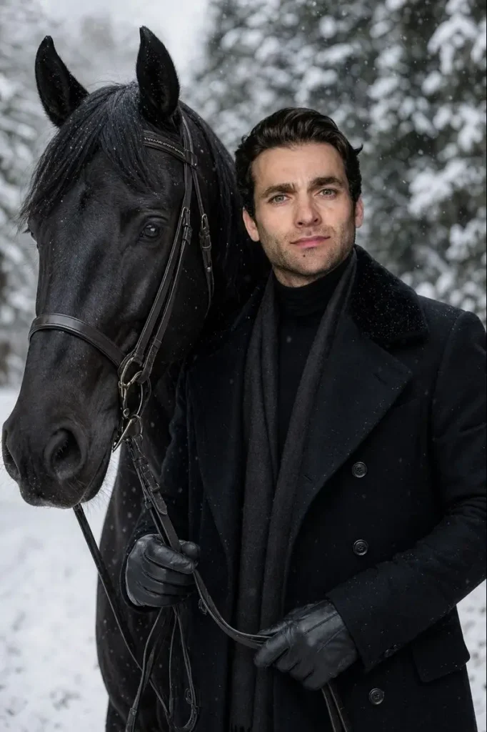 Holding Black Horse