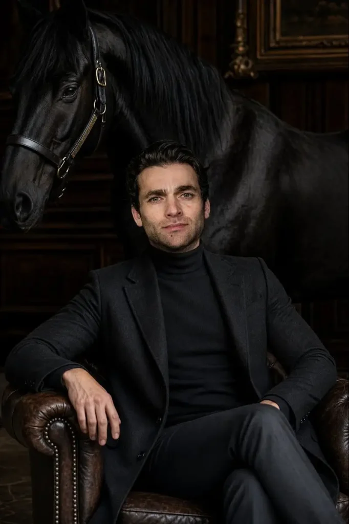 Man and Horse Portrait
