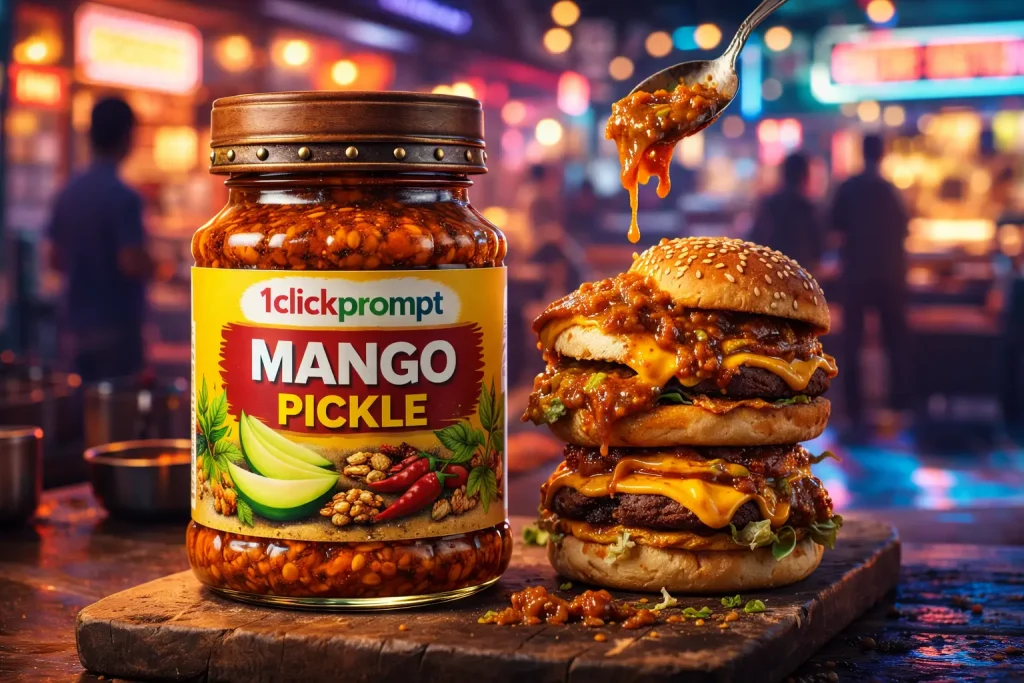 Mango Pickle with Burger