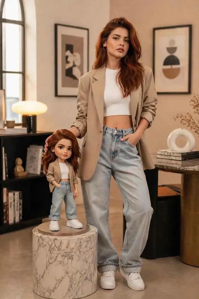 Modern Chic with Doll Figurine