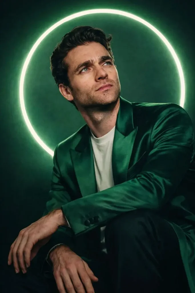 Neon Glow and Emerald Elegance