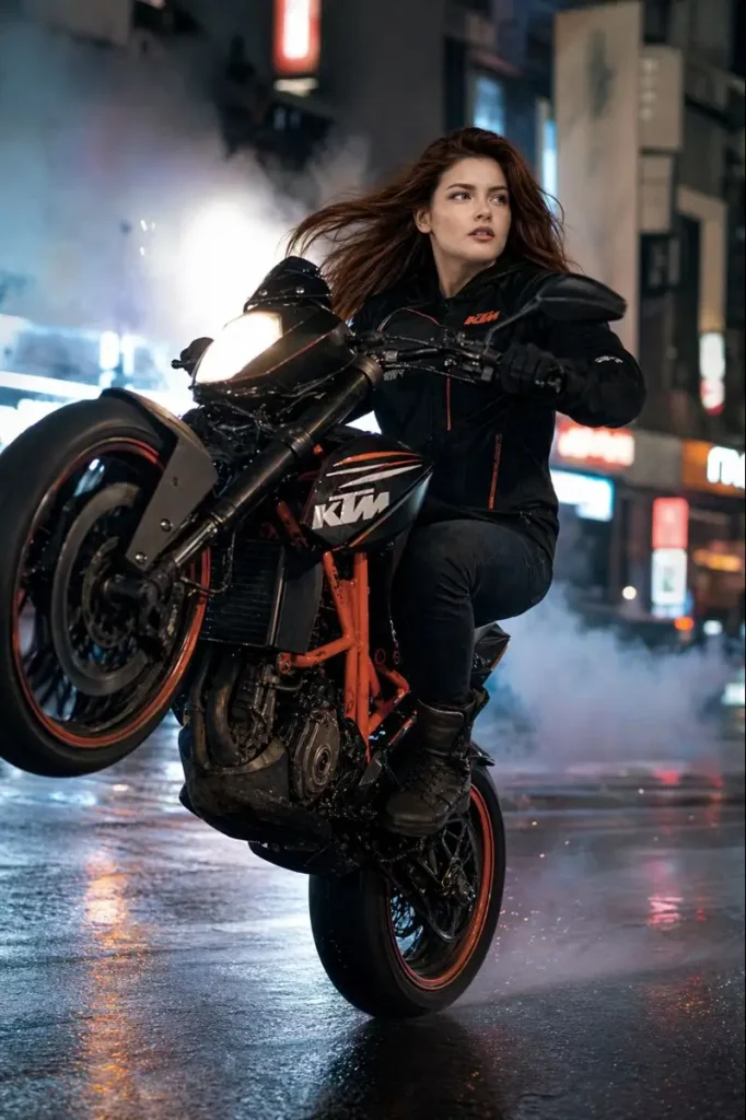 Nighttime Stunt Rider Image