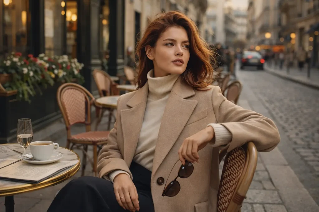 Parisian Café Elegance at Sunset