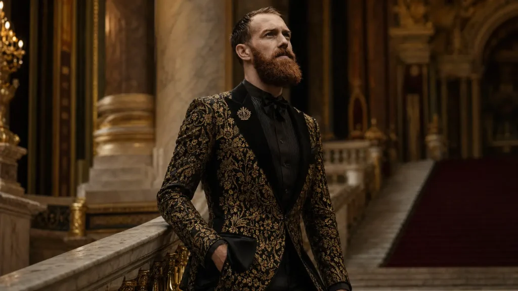 Regal Reflection in Opulent Surroundings