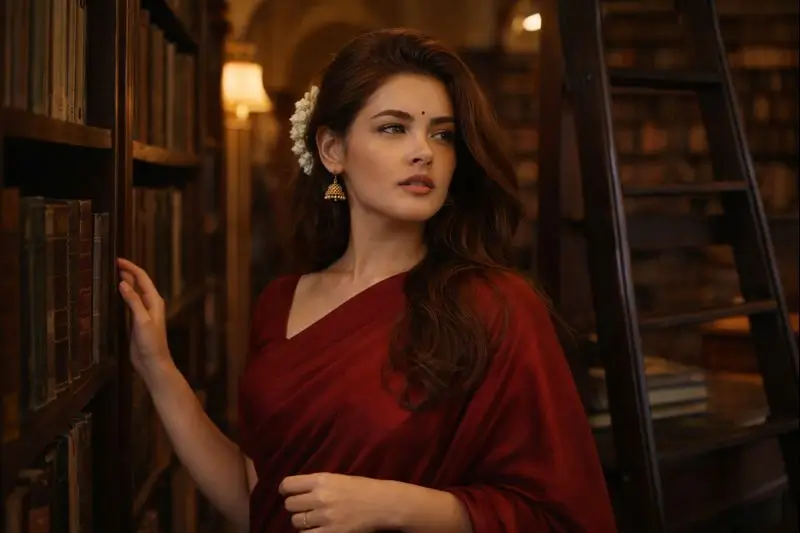 Serene moments in a vintage library
