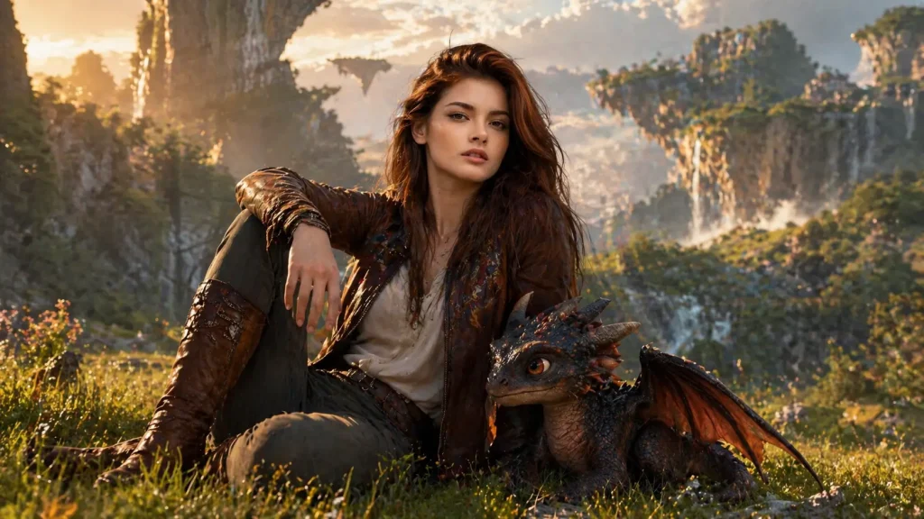 Sitting with Dragon Baby