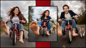 Viral Fast Fun on a Tricycle Ride Portrait