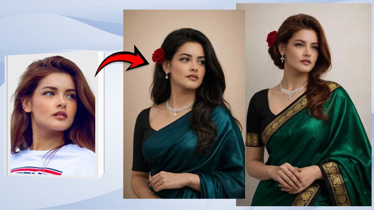 Viral Indian Traditional Saree Portrait