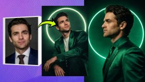 Viral Neon Background Studio Styled Portraits