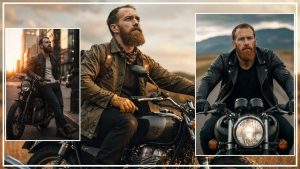 Viral Urban Biker Vibe at Sunset Portrait
