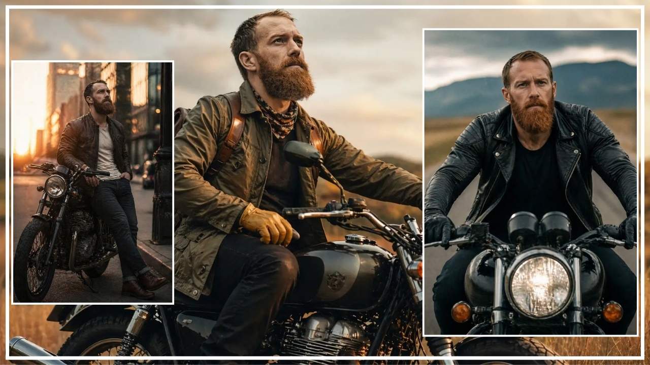 Viral Urban Biker Vibe at Sunset Portrait